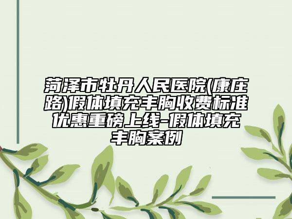 菏泽市牡丹人民医院(康庄路)假体填充丰胸收费标准优惠重磅上线-假体填充丰胸案例