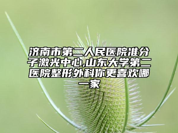 济南市第二人民医院准分子激光中心,山东大学第二医院整形外科你更喜欢哪一家