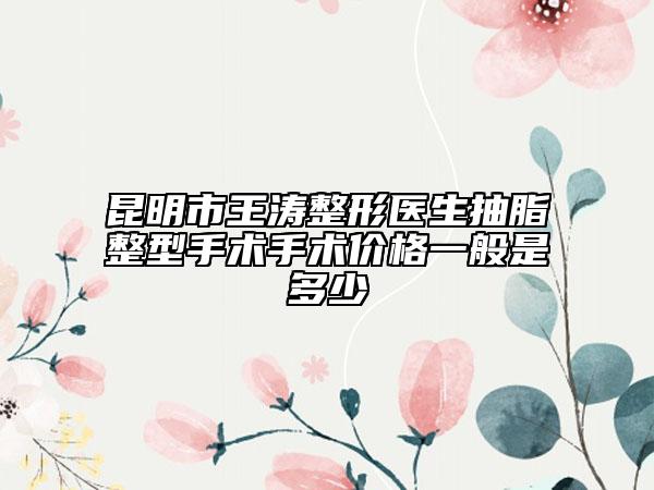 昆明市王涛整形医生抽脂整型手术手术价格一般是多少