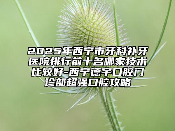 2025年西宁市牙科补牙医院排行前十名哪家技术比较好-西宁德宇口腔门诊部超强口腔攻略